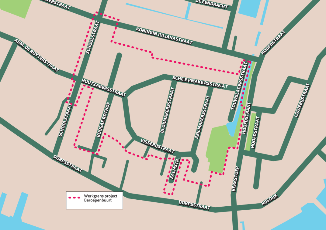 Projectgebied beroepenbuurt Krimpen aan de Lek