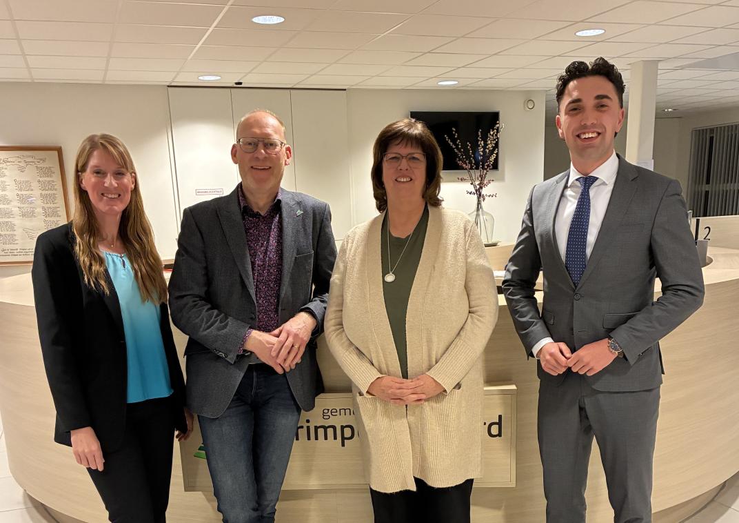 Groepsfoto Rekenkamer met Patricia Feelders, René de Bonte, Claudine Garama en Marten van der Maas