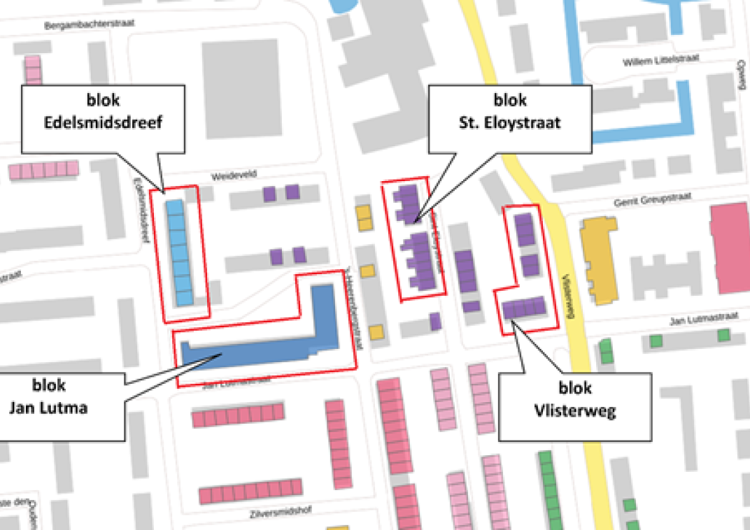 Plattegrond Jan Lutmastraat en omgeving