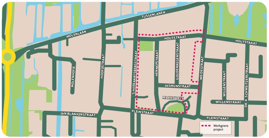 Plattegrond Hennepstraat Bergambacht