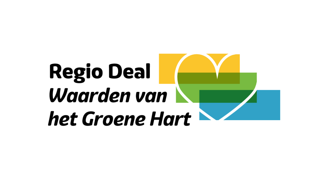 Logo van de Regio Deal met daarbij de tekst: Waarden van het Groene Hart