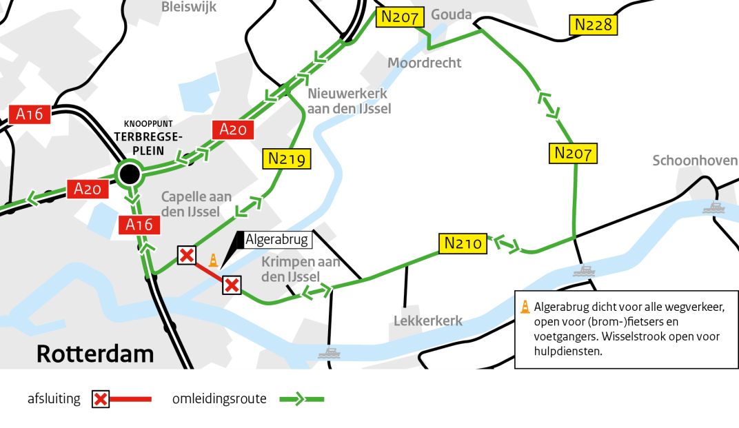 Omleidingskaart Algerabrug
