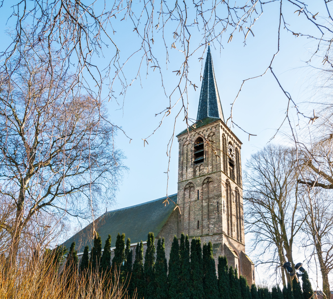 Toren van de kerk in Berkenwoude