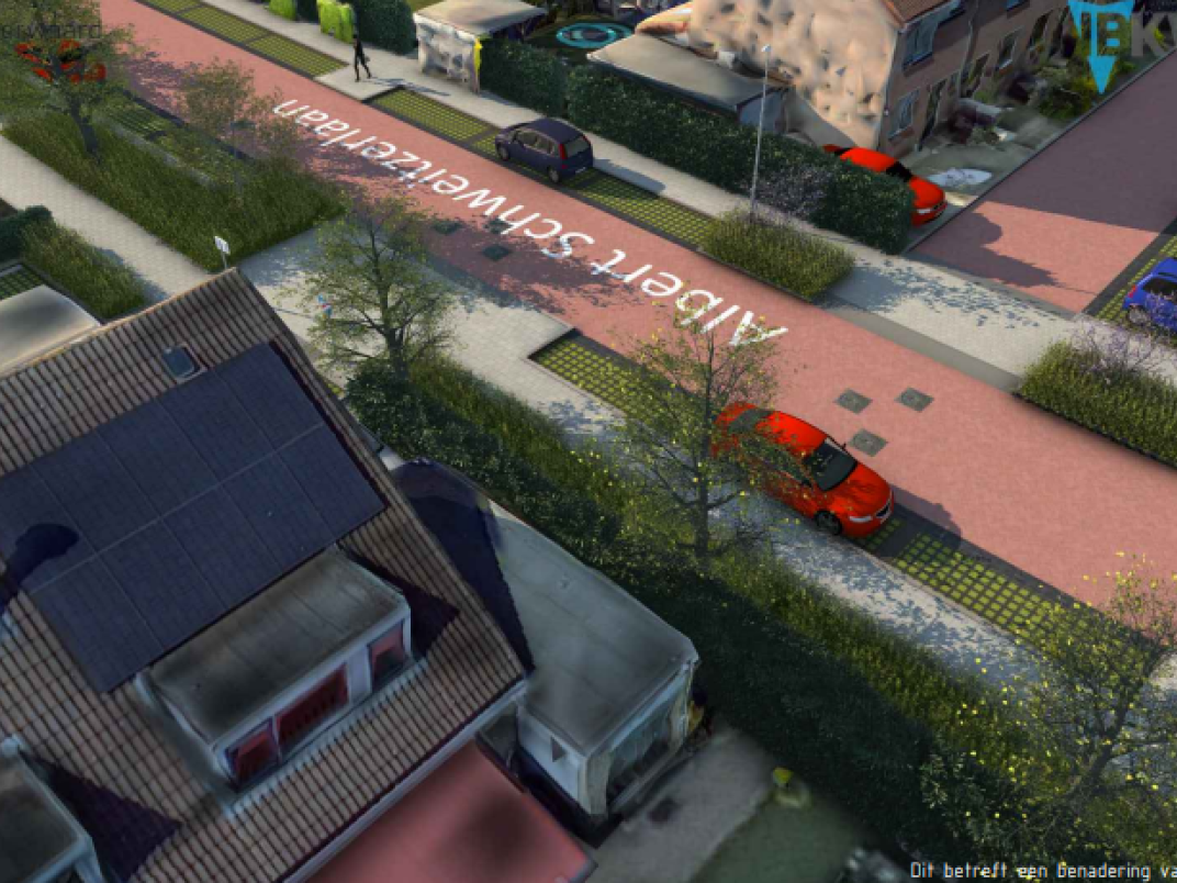 Albert Schweitzerlaan ter hoogte van nummer 15.