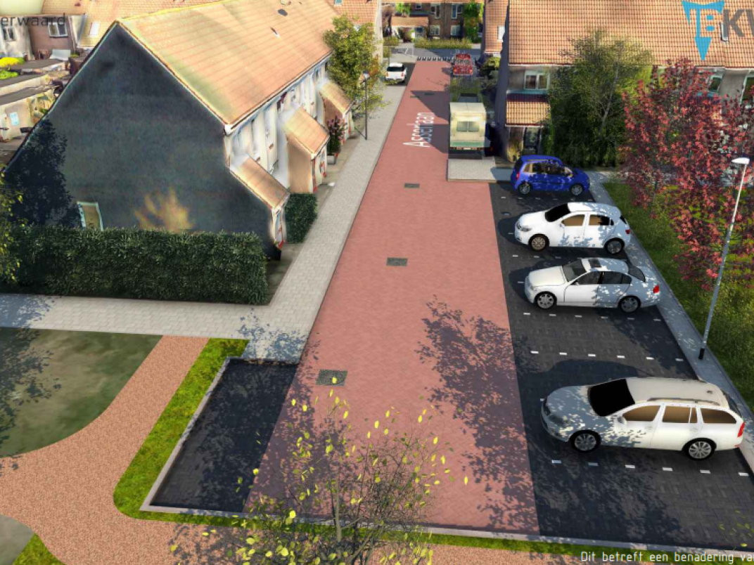 Zijpoot van de Asserlaan ter hoogte van huisnummer 64.